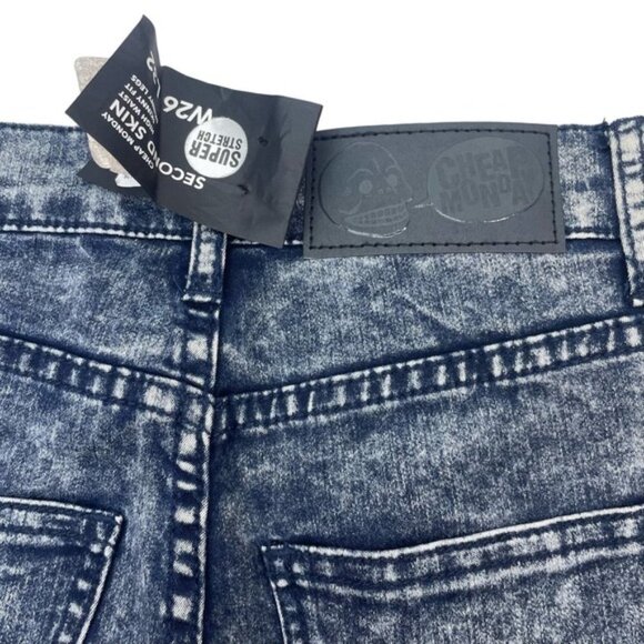 NWT CHEAP MONDAY Second Skin High Waisted Skinny Jean Sz 26 Blue Blitz - Picture 6 of 6
